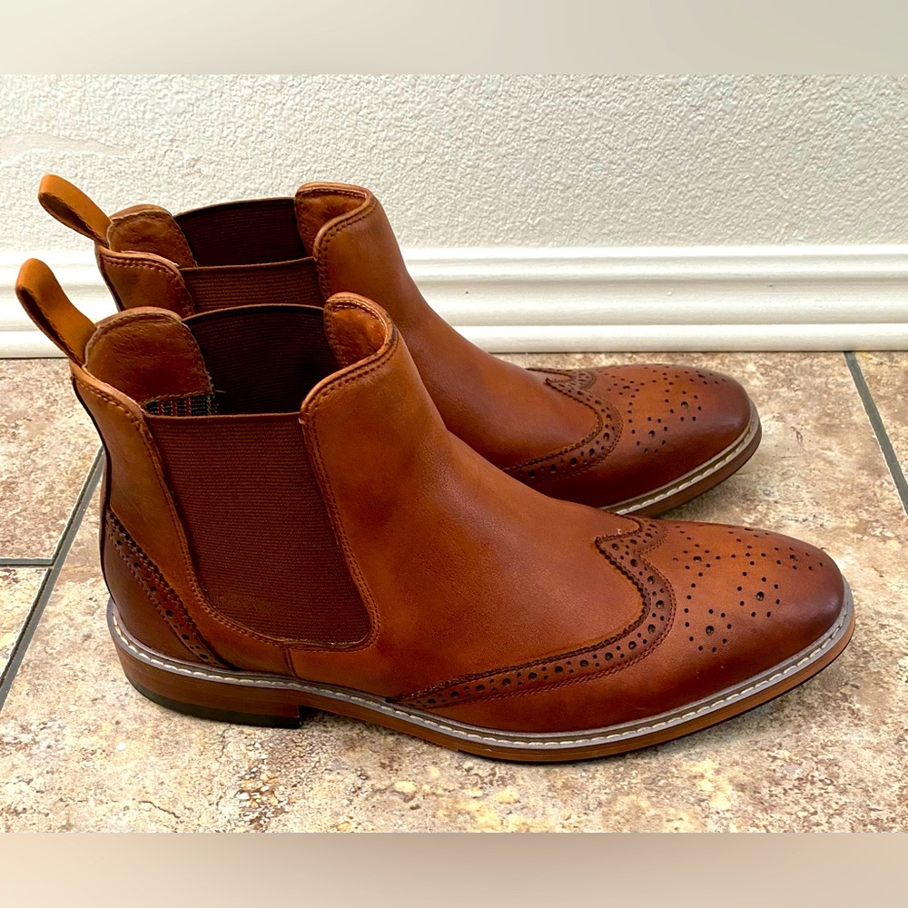 Men's Streets Wingtip Chelsea Gore Boots 8.5M